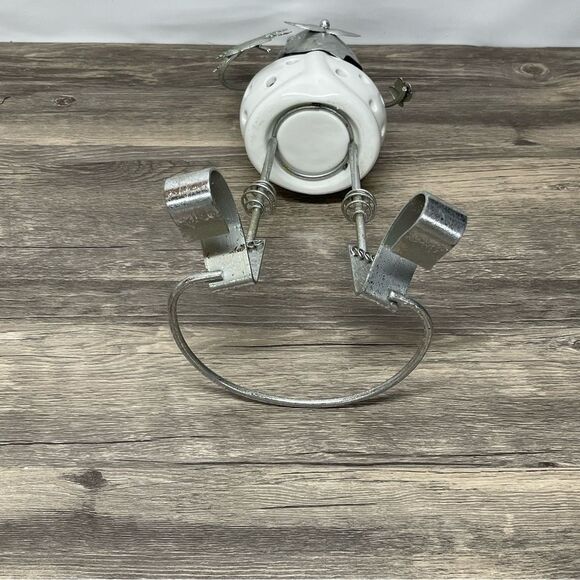 Metal & Ceramic Santa Gnome Tealight Candle Holder Holiday Christmas Décor 16” - Picture 8 of 8